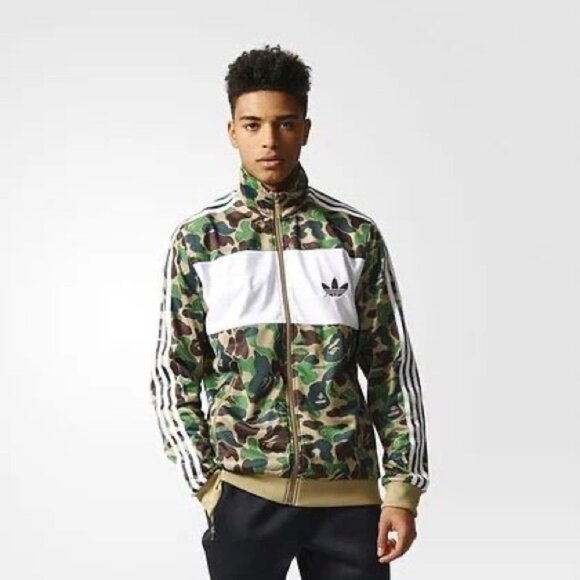 Adidas × BAPE Green Camo Track Jacket — Size M - Picture 1 of 12